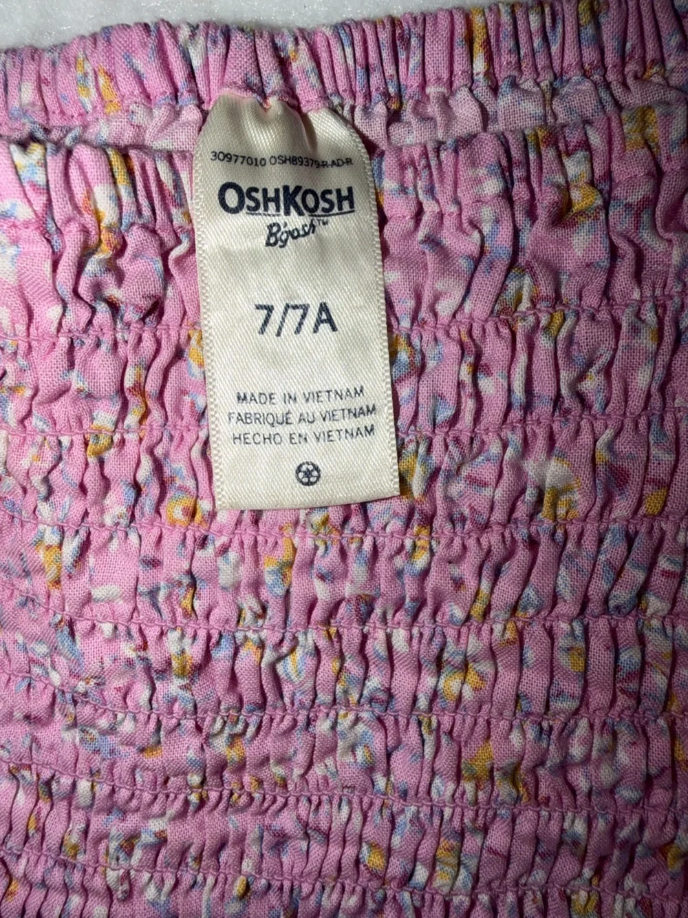 OshKosh B'gosh Pink Floral Smocked Peplum Top
